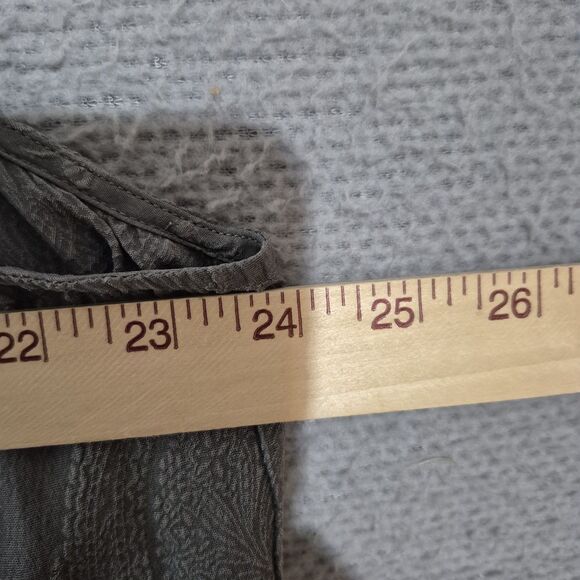 Vtg Citron Santa Monica Women's Grey Silk Sleeveless Paisleys Tank Top 2X - Picture 6 of 7